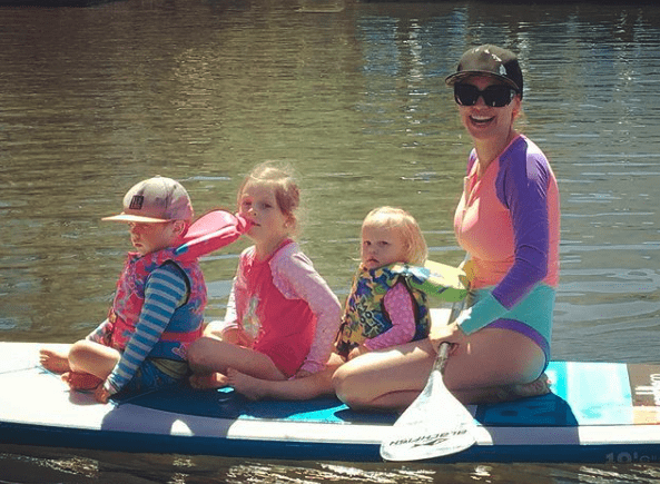 TL And Kids Paddle Boarding