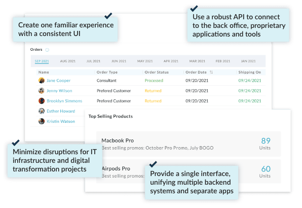 Create one familiar experience with a consistent UI